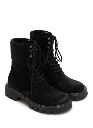 Detail View - Click To Enlarge - LOEWE - Sierra Suede Combat Boot