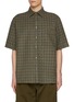 Main View - Click To Enlarge - DARKPARK - Vale Checkered Virgin Wool Cashmere Shirt