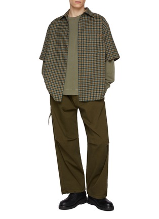 Figure View - Click To Enlarge - DARKPARK - Vale Checkered Virgin Wool Cashmere Shirt