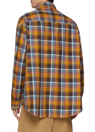 Back View - Click To Enlarge - DARKPARK - Gingham Check Cotton Damon Shirt