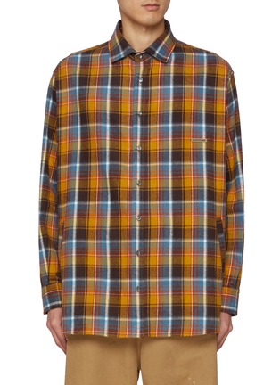 Main View - Click To Enlarge - DARKPARK - Gingham Check Cotton Damon Shirt