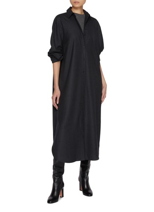 Figure View - Click To Enlarge - THEORY - Maxi Shirt Dress