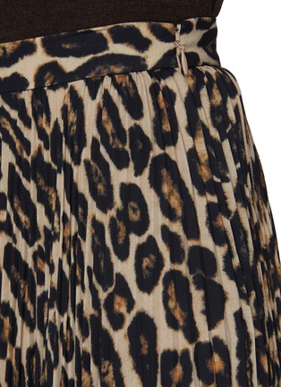  - THEORY - Cheetah Print Pleated Midi Skirt