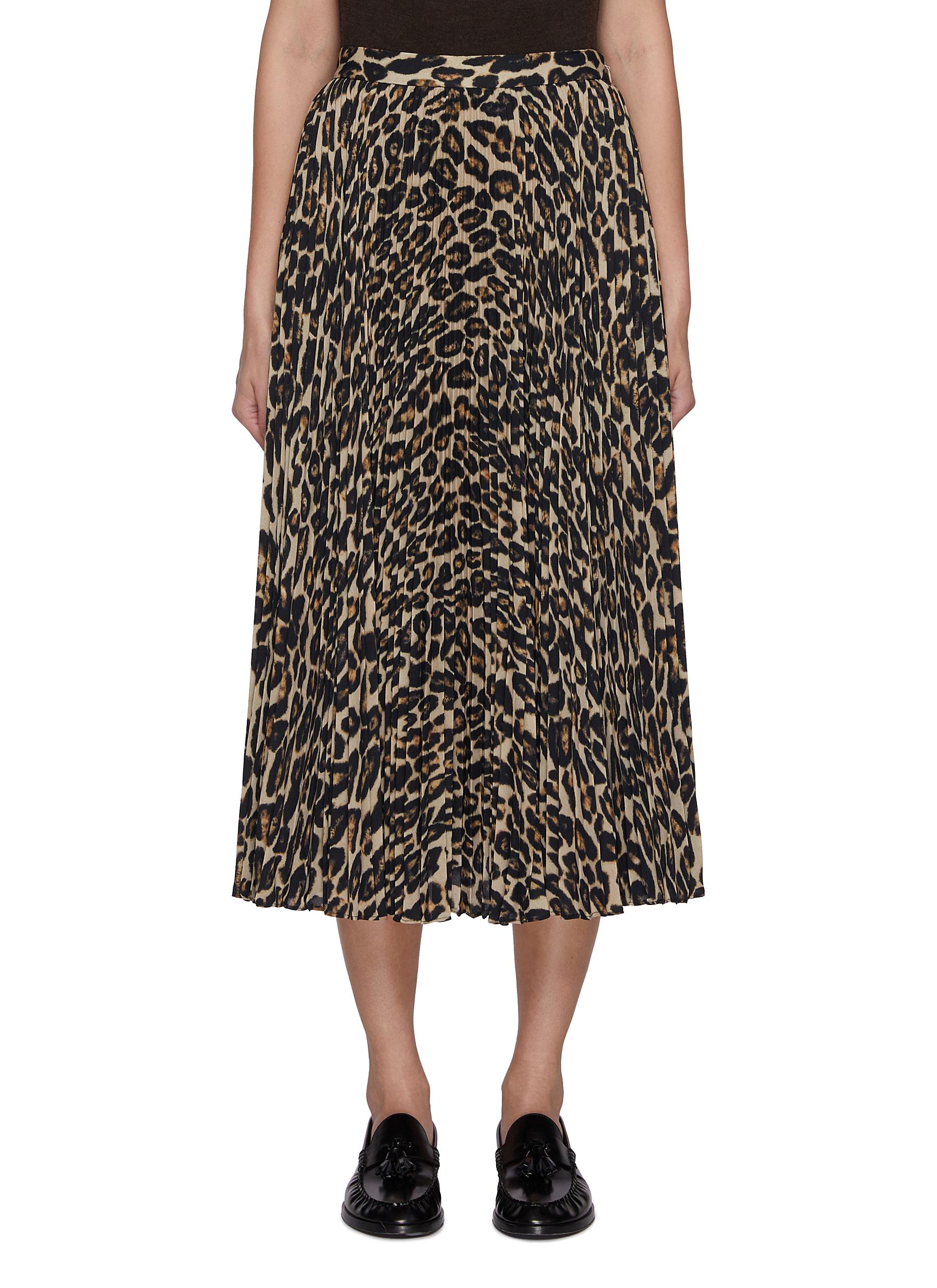 Cheetah midi skirt color best sale