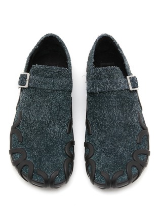 Detail View - Click To Enlarge - LOEWE - Rise Buckle Slip On Brushed Suede Loafers