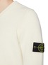  - STONE ISLAND - V-Neck Logo Wool Blend Sweatshirt