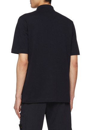 Back View - Click To Enlarge - STONE ISLAND - Cotton Pique Polo Shirt