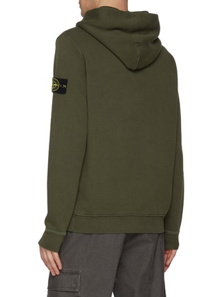 Back View - Click To Enlarge - STONE ISLAND - Garment Dyed Cotton Hoodie