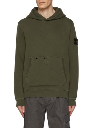 Main View - Click To Enlarge - STONE ISLAND - Garment Dyed Cotton Hoodie