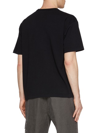 Back View - Click To Enlarge - STONE ISLAND - Logo Cotton T-Shirt