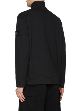 Back View - Click To Enlarge - STONE ISLAND - Zip Up Garment Dyed Cotton Jacket