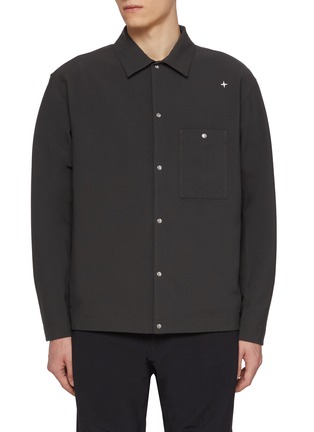 Main View - Click To Enlarge - STONE ISLAND - Stellina Bi-Stretch Wool Nylon Oxford Overshirt