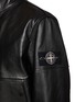  - STONE ISLAND - Stand Collar Pocket Leather Jacket