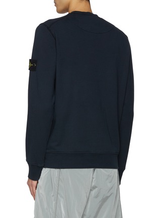 Back View - Click To Enlarge - STONE ISLAND - Garment Dyed Cotton Fleece Sweatshirt