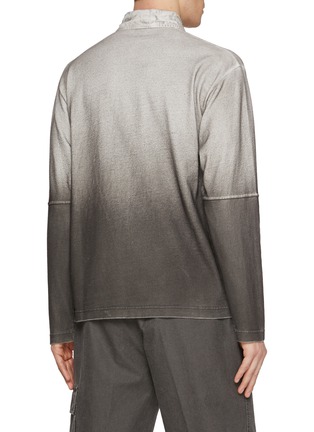 Back View - Click To Enlarge - STONE ISLAND - Long Sleeve Cotton Polo Shirt