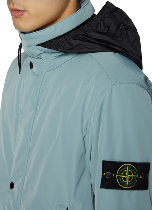 Detail View - Click To Enlarge - STONE ISLAND - Hooded High Neck Jacket