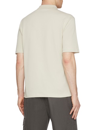 Back View - Click To Enlarge - STONE ISLAND - Cotton Pique Polo Shirt