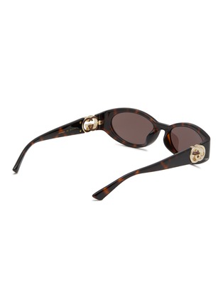 Figure View - Click To Enlarge - GUCCI - Acetate Oval Sunglasses