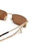 Detail View - Click To Enlarge - GUCCI - Metal Rectangle Sunglasses