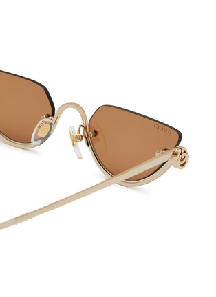 Detail View - Click To Enlarge - GUCCI - Metal Cat Eye Sunglasses