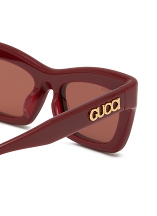 Detail View - Click To Enlarge - GUCCI - Acetate Rectangle Sunglasses