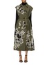 Main View - Click To Enlarge - BIYAN - Cap Sleeves Floral Appliqué Trench Gilet