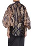 Back View - Click To Enlarge - BIYAN - Balloon Sleeve Printed Silk Blouse