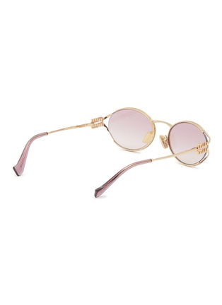 Figure View - Click To Enlarge - MIU MIU - Metal Oval Sunglasses