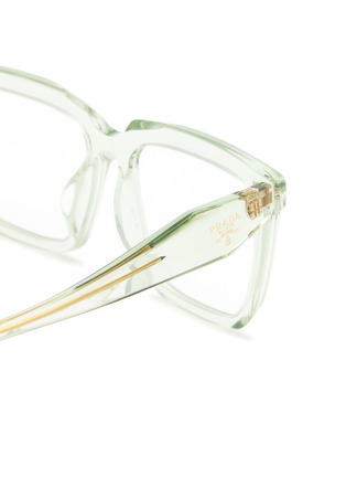 Detail View - Click To Enlarge - PRADA - Acetate Rectangle Glasses