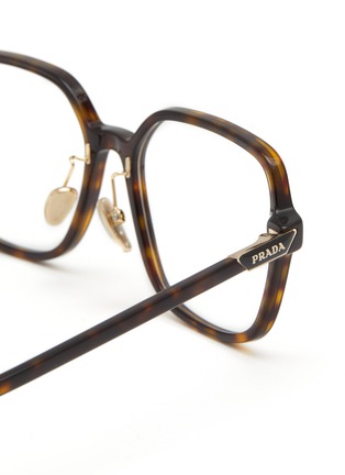 Detail View - Click To Enlarge - PRADA - Acetate Square Glasses