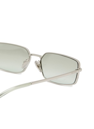 Detail View - Click To Enlarge - PRADA - Metal Rectangle Sunglasses