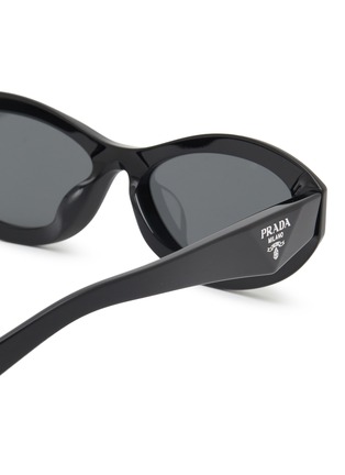 Detail View - Click To Enlarge - PRADA - Acetate Oval Sunglasses