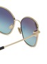 Detail View - Click To Enlarge - TIFFANY - Metal Square Sunglasses