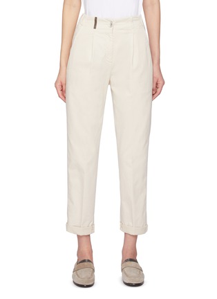 Main View - Click To Enlarge - PESERICO - Cotton Tapered Pants