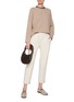 Figure View - Click To Enlarge - PESERICO - Cotton Tapered Pants