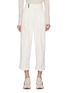 Main View - Click To Enlarge - PESERICO - Front Pleat Wide Leg Cropped Corduroy Pants