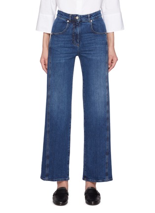 Main View - Click To Enlarge - PESERICO - Straight Leg Denim Jeans