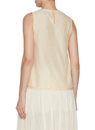 Back View - Click To Enlarge - PESERICO - Monili Collar Cotton Silk Tank Top