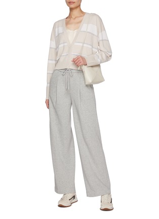 Figure View - Click To Enlarge - PESERICO - Elastic Drawstring Waist Straight Leg Track Pants