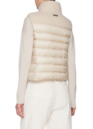 Back View - Click To Enlarge - PESERICO - Fleece Front Puffer Gilet
