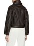 Back View - Click To Enlarge - PESERICO - Monili Shoulder Leather Jacket