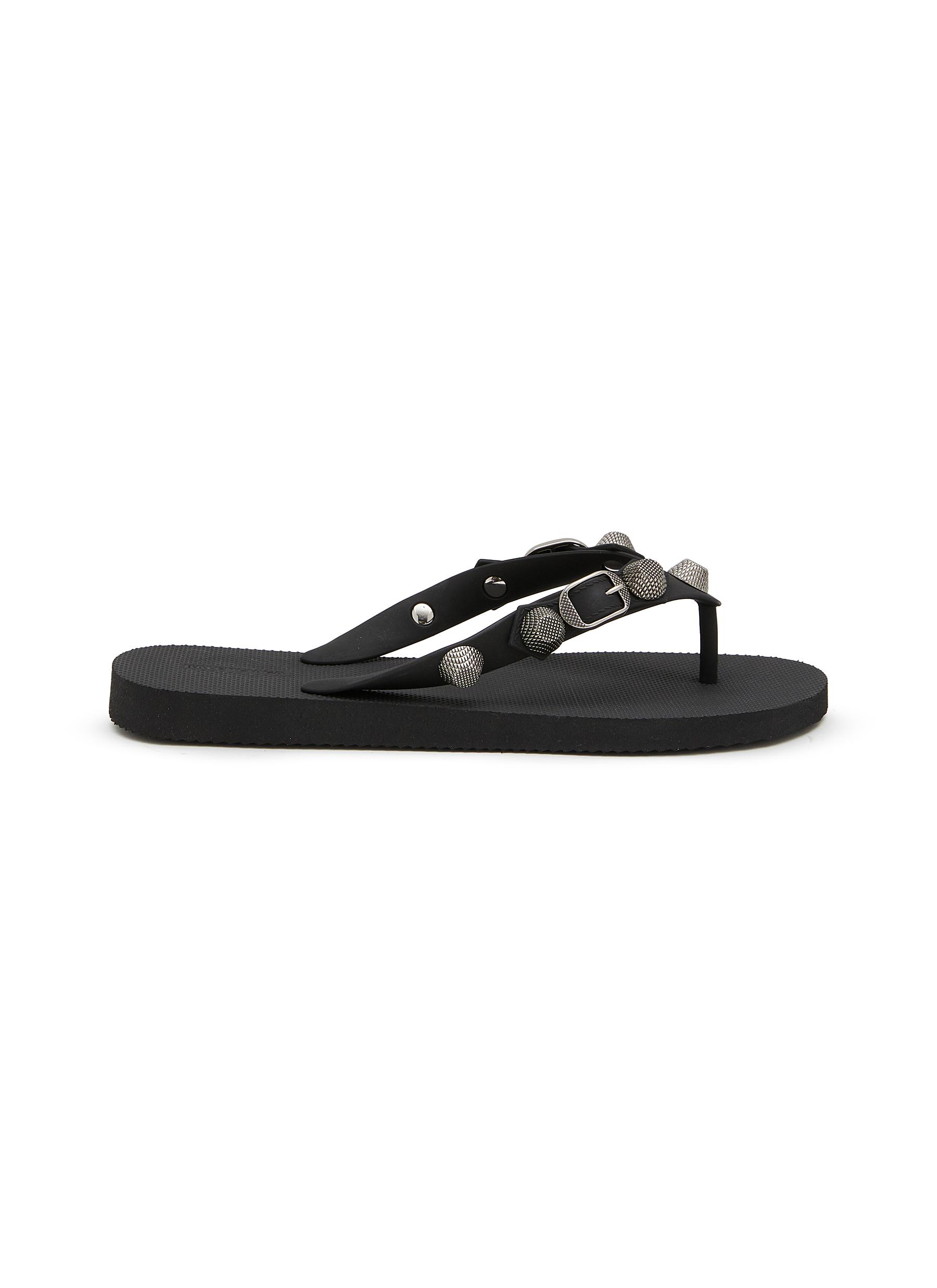 BALENCIAGA | Cagole Thong Rubber Sandals | BLACK | Women | Lane Crawford