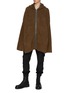 Figure View - Click To Enlarge - RICK OWENS  - GIMP Oversized Alpaca Wool Blend Hoodie