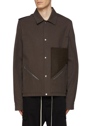 Main View - Click To Enlarge - RICK OWENS  - Zip Pocket Overshirt