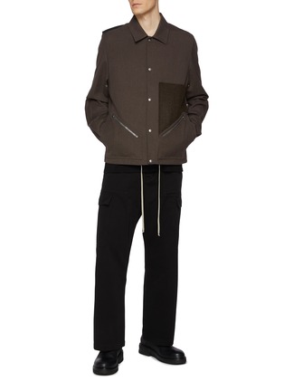 Figure View - Click To Enlarge - RICK OWENS  - Zip Pocket Overshirt