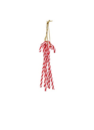 Main View - Click To Enlarge - SHISHI - Candy Cane Bauble Set — Red/White