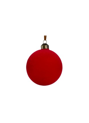 Main View - Click To Enlarge - SHISHI - Velvet Glass Ball Bauble — Red