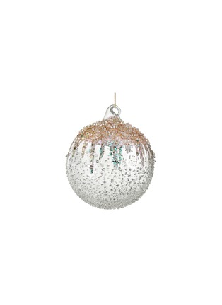 Main View - Click To Enlarge - SHISHI - Beaded Glitter Glass Ball Bauble — Champagne