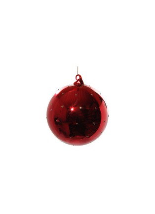 Main View - Click To Enlarge - SHISHI - Glittered Dot Shiny Glass Bauble — Red/Gold