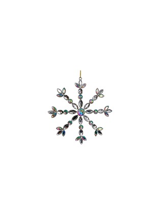 Main View - Click To Enlarge - SHISHI - Rhinestone Snowflake Bauble — Iridescent Silver